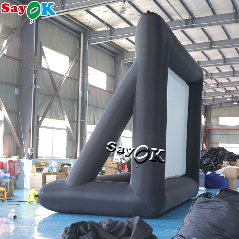 6m/19.68FT Mobile Portable Outdoor Inflatable Projector Movie Screen with Pump for Home Backyard Party Inflatable TV Screen Airtight Inflatable Movie Screen