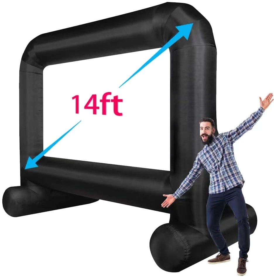 Outdoor Large Custom Price Air Sealed Rear Cinema Foldable Portable Inflatable TV Projector Projection Movie Screen