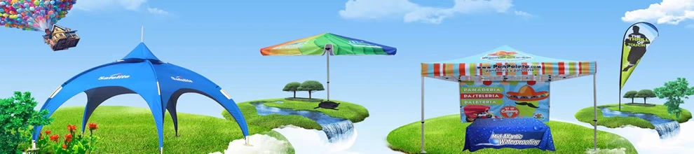 Custom Outdoor Large Heavy Duty Aluminum Frame Pop up Canopy Tent with Sides for Trade Show Beach Party Events Advertising
