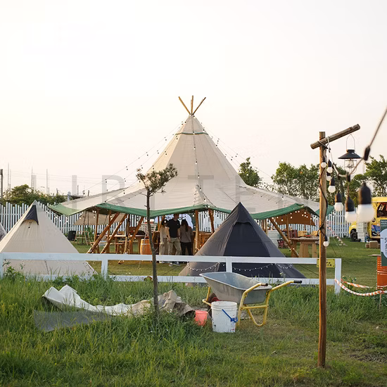 Outdoor Large Tipi Indian Tent Canvas Camping Pyramid Desert Party Tent for Event