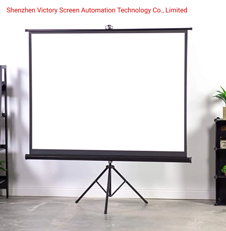 Victory Portable 16: 9/1: 1/ 4: 3 Projection Screen 60-120 Inch Matt White HD Tripod Frame Projector Screen for Home Movies