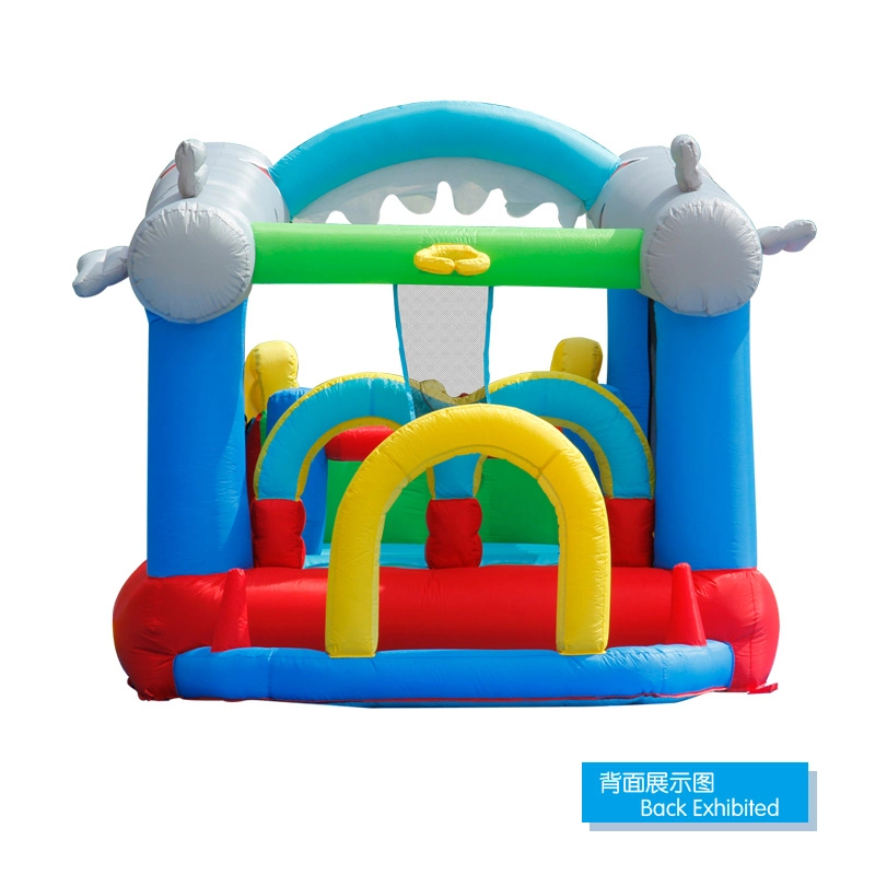 Hot Sale Flying Fish Double Slide Jump Bed Indoor Inflatable Bouncers for Kids