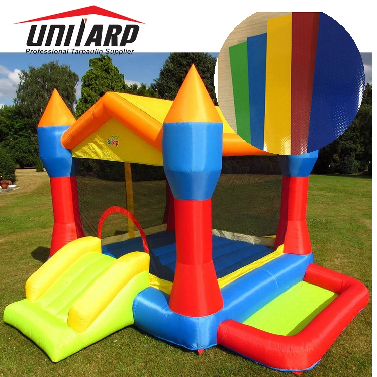 Commercial Grade Durable 0.55mm Thickness PVC Tarpaulin Roll Materials for Inflatable Bouncy Castles