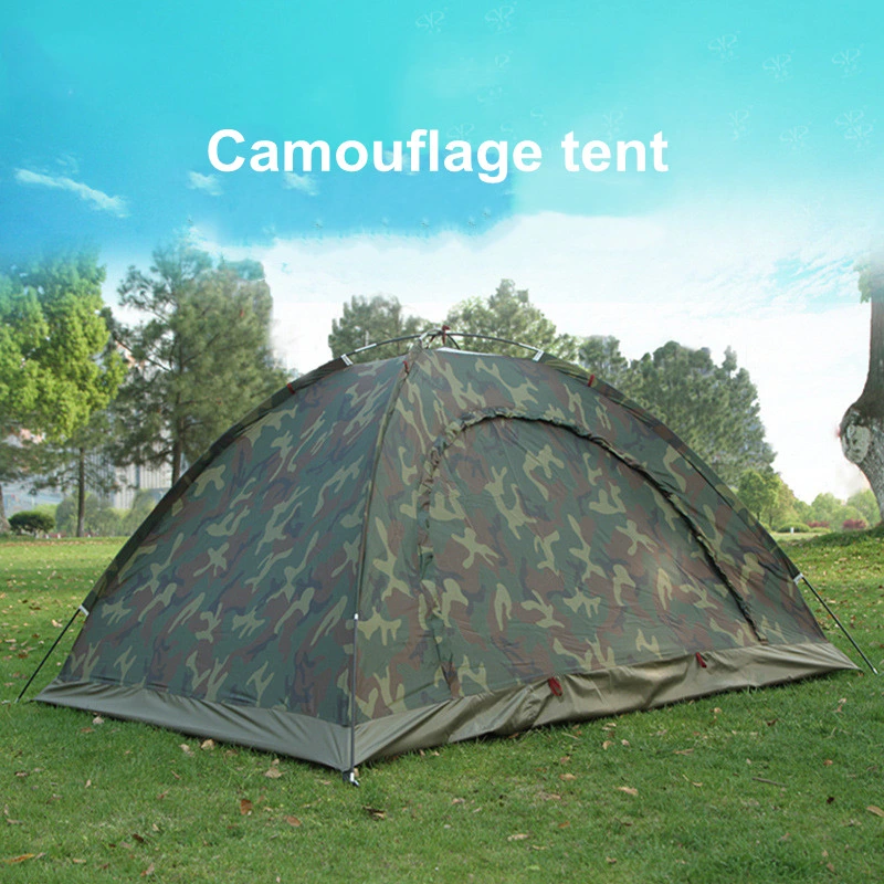1-2 Persons Outdoor Beach Shelter Sun Shade Instant Camping Tent Camouflage Tent Couples Leisure Tent