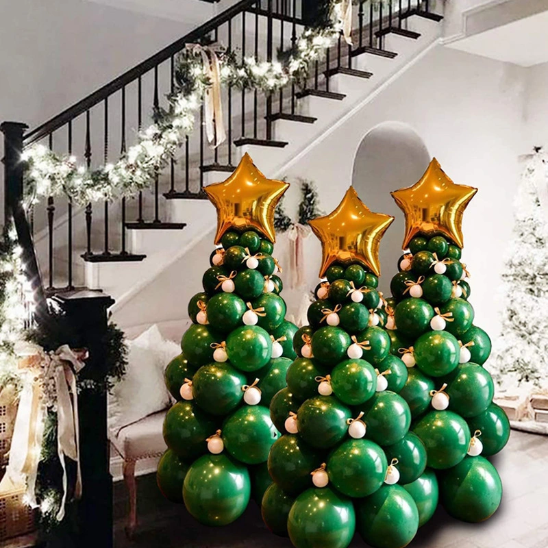 Christmas Dark Green Latex Balloon Package Forest Series Christmas Tree Balloons