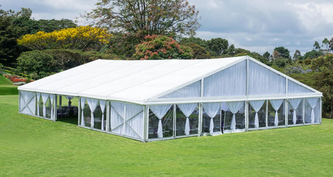 White or Clear Transparent Roof Wedding Party Event Marquee Tent Canopy for 100 200 300 500 600 800 1000 1500 2000 People Seater Guest