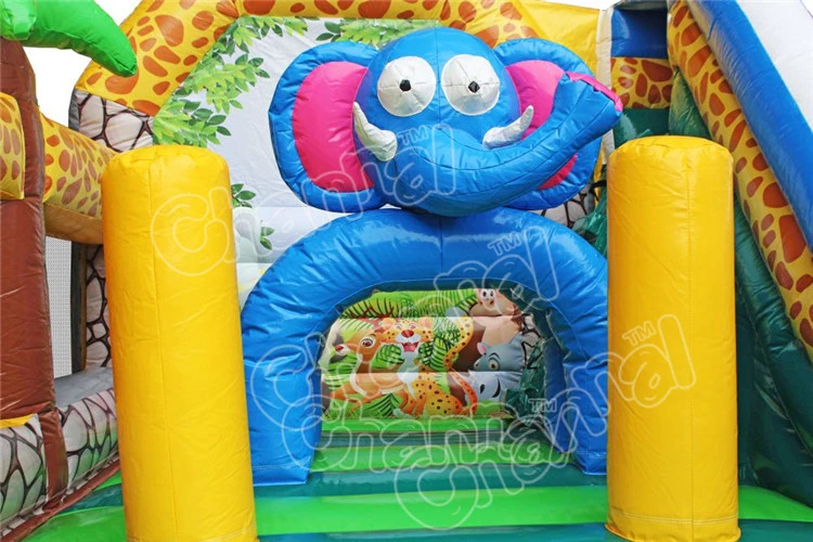 Commercial Outdoor Animals Combo Inflatable Jumping Castle Inflatable Bouncy Castle with Slide Chb822