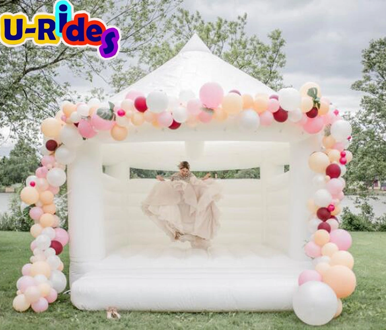 Inflatable Plain castle Pink color or Custom color bounce house wedding bouncer For wedding Events Macaron color