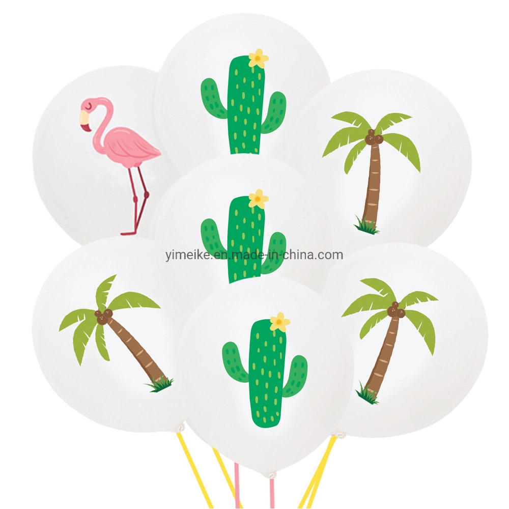 Mexican Carnival Party Decoration Cactus Coconut Tree 2.8g Thick Latex Balloon