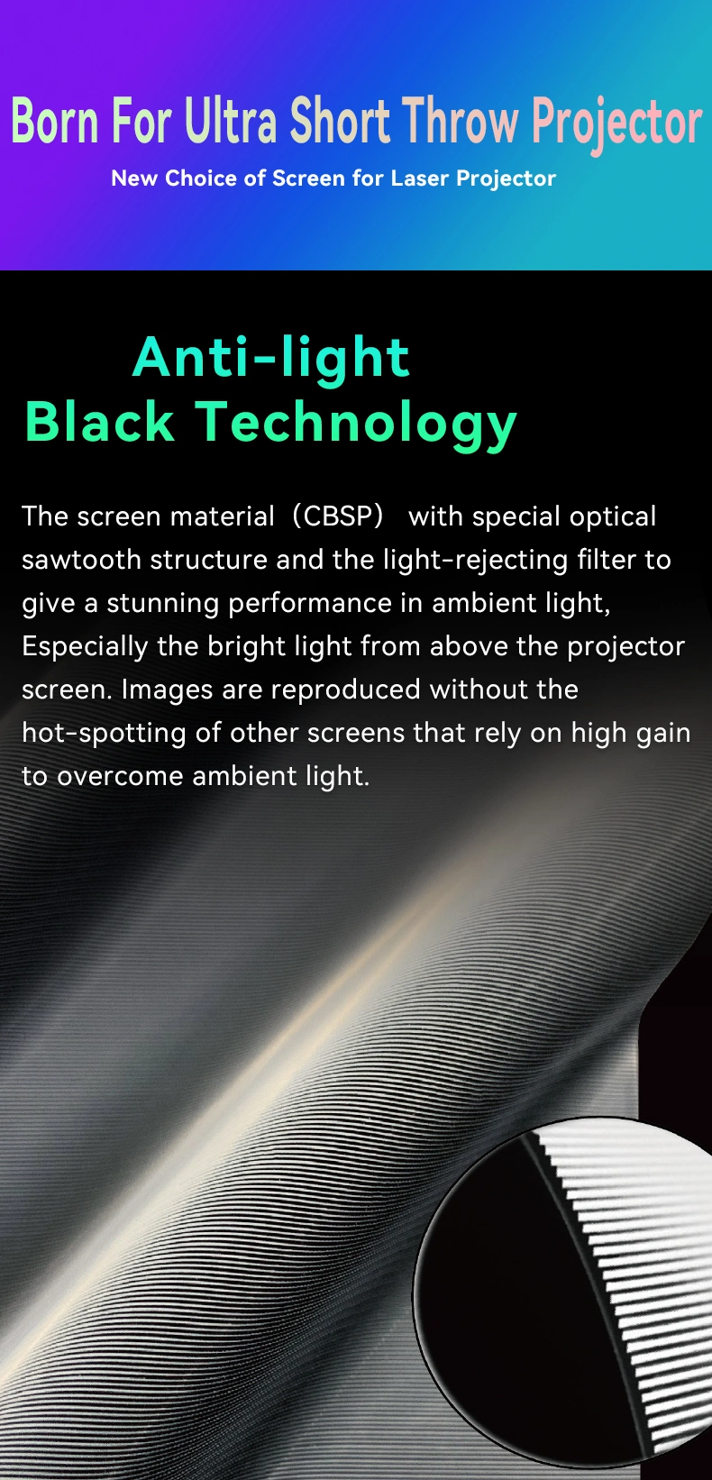 Xijing U1 120 Inch Ust Alr Laser Projector Motorized Ultra Short Throw 8K HD Movie Screen Projector Display Screen