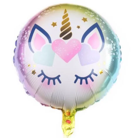 Latex Colored Unicorn Round Wedding Party Balloon