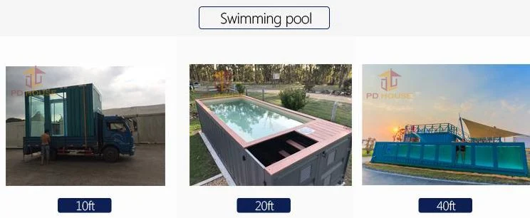 Most Affordable Construction Cost Mobile Prefab Fiberglas Frame Container Swimming Pool