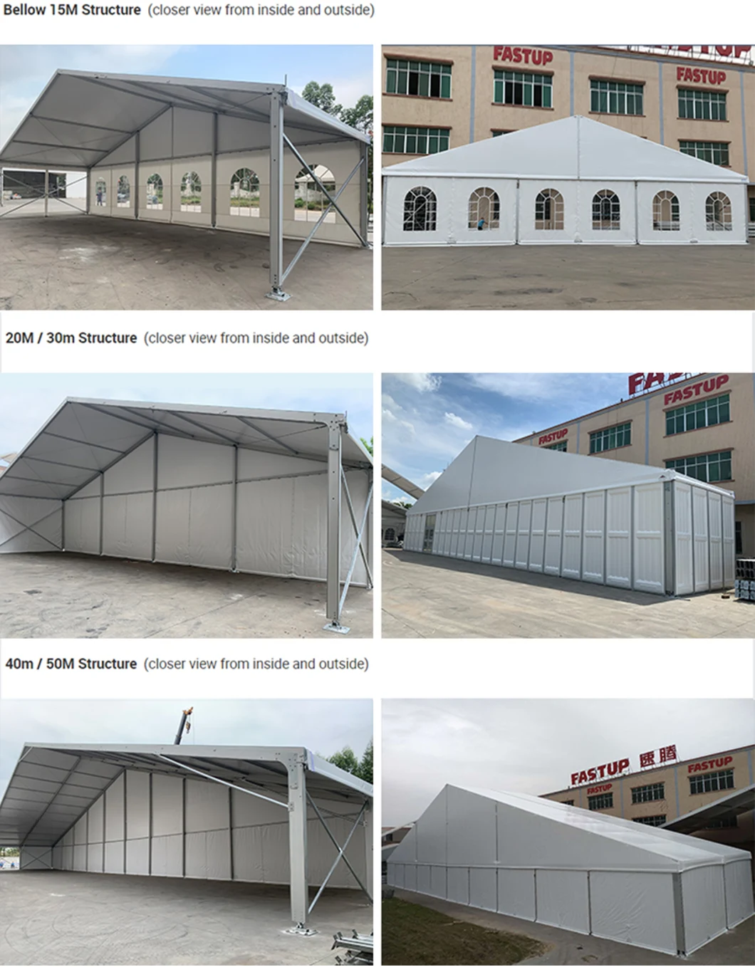 White or Clear Transparent Roof Wedding Party Event Marquee Tent Canopy for 100 200 300 500 600 800 1000 1500 2000 People Seater Guest