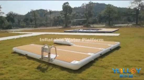 New Air Floating Dock Pool Inflatable Jetski Platform Pontoon Island Swimming Pool