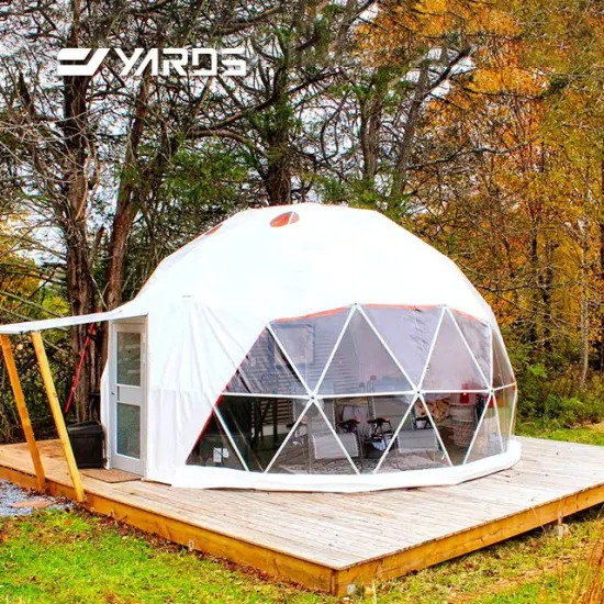 Outdoor Waterproof Luxury Geodesic Camping Igloo Dome House Tent with Fireplace