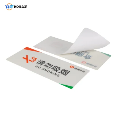 Die Cutting White Adhesive PP PS PVC Sticker Advertising Signs Products with Back Glue