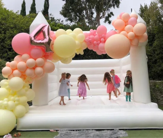 Commercial Bounce House Commercial Party Inflatable Bouncy House White Bounce Castle