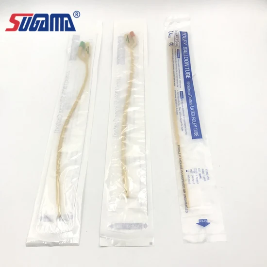 Disposable Latex Foley Catheter CE ISO Single Use Two Way 3-10 Cc Balloon