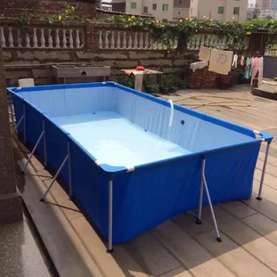 Fashion Design PVC Adult Children Outdoor Folding Metal Frame Mobile Swimming Pool