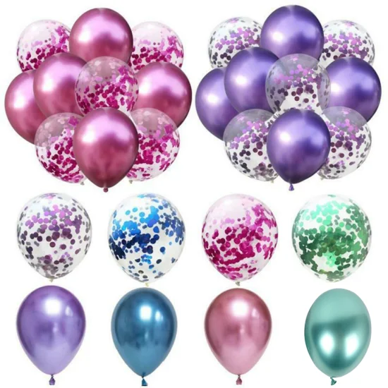 Chrome Metallic Latex Balloons Metal Globos 12 Inch Qualatex Latex Ballons Birthday Party Decoration Balloon