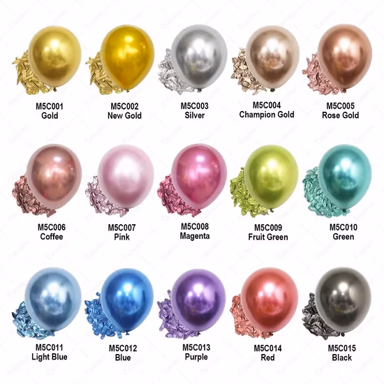 Chrome Metallic Latex Balloons Metal Globos 12 Inch Qualatex Latex Ballons Birthday Party Decoration Balloon