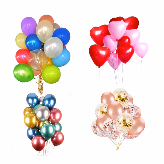 Factory Wholesale Helium Globos Inflatable Decoration Metallic Round Balloon Latex Balloons